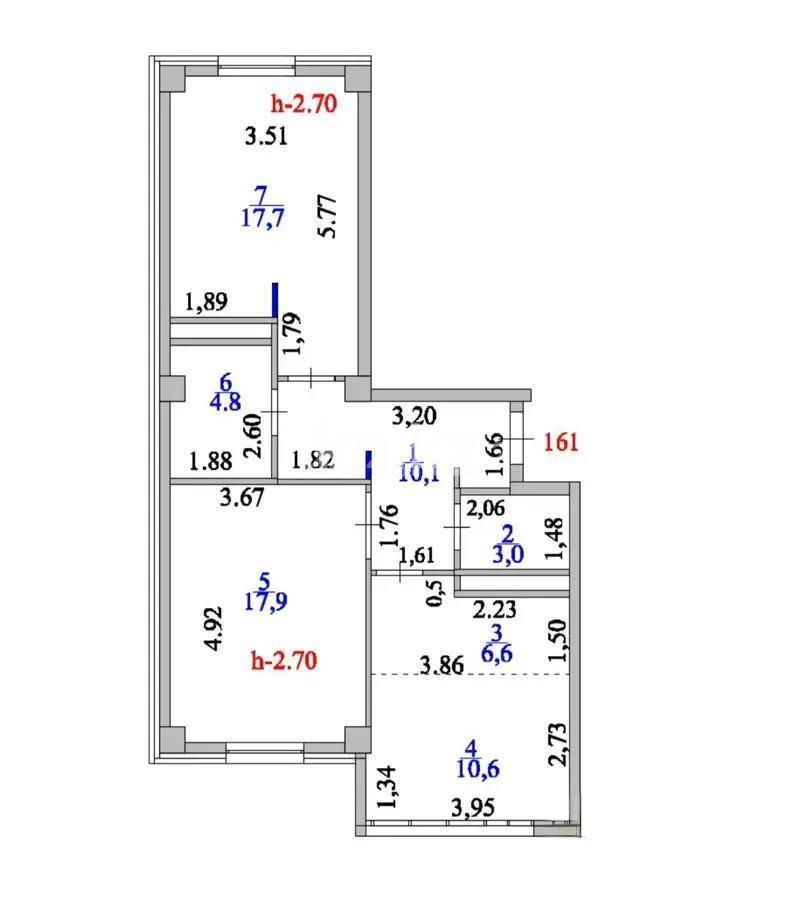 Продажа 3-комнатной квартиры, 72 м², пр. Кошкарбаева, дом  48 - Продажа квартир в новостройках Астаны без посредников с фото фото 7 из 7