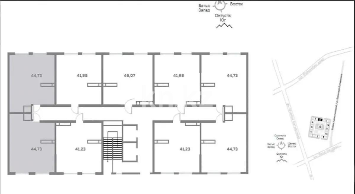 Продажа 2-комнатной квартиры, 45 м² в Алматы - фото 2