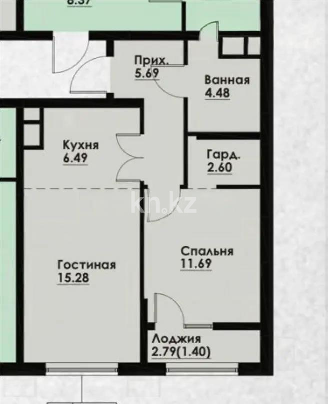 Продажа 2-комнатной квартиры, 47.6 м², ул. Макатаева, дом  129/1 в Алматы