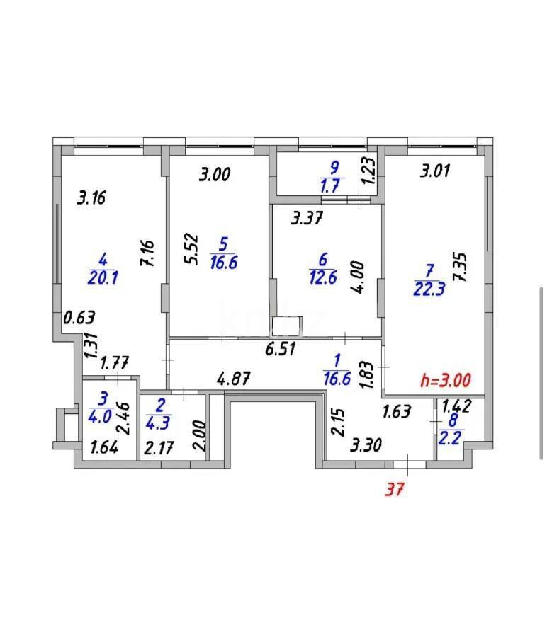 Продажа 3-комнатной квартиры, 101 м², пр. Мангилик Ел, дом  36/1 - Продажа квартир в Казахстане фото 1 из 1