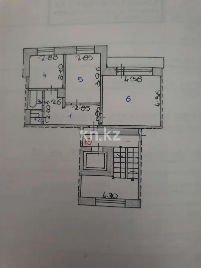 Продажа 2-комнатной квартиры, 52 м², ул. Дюсембекова, дом  49 - Продажа  двухкомнатных квартир в Караганде с фото фото 7 из 7