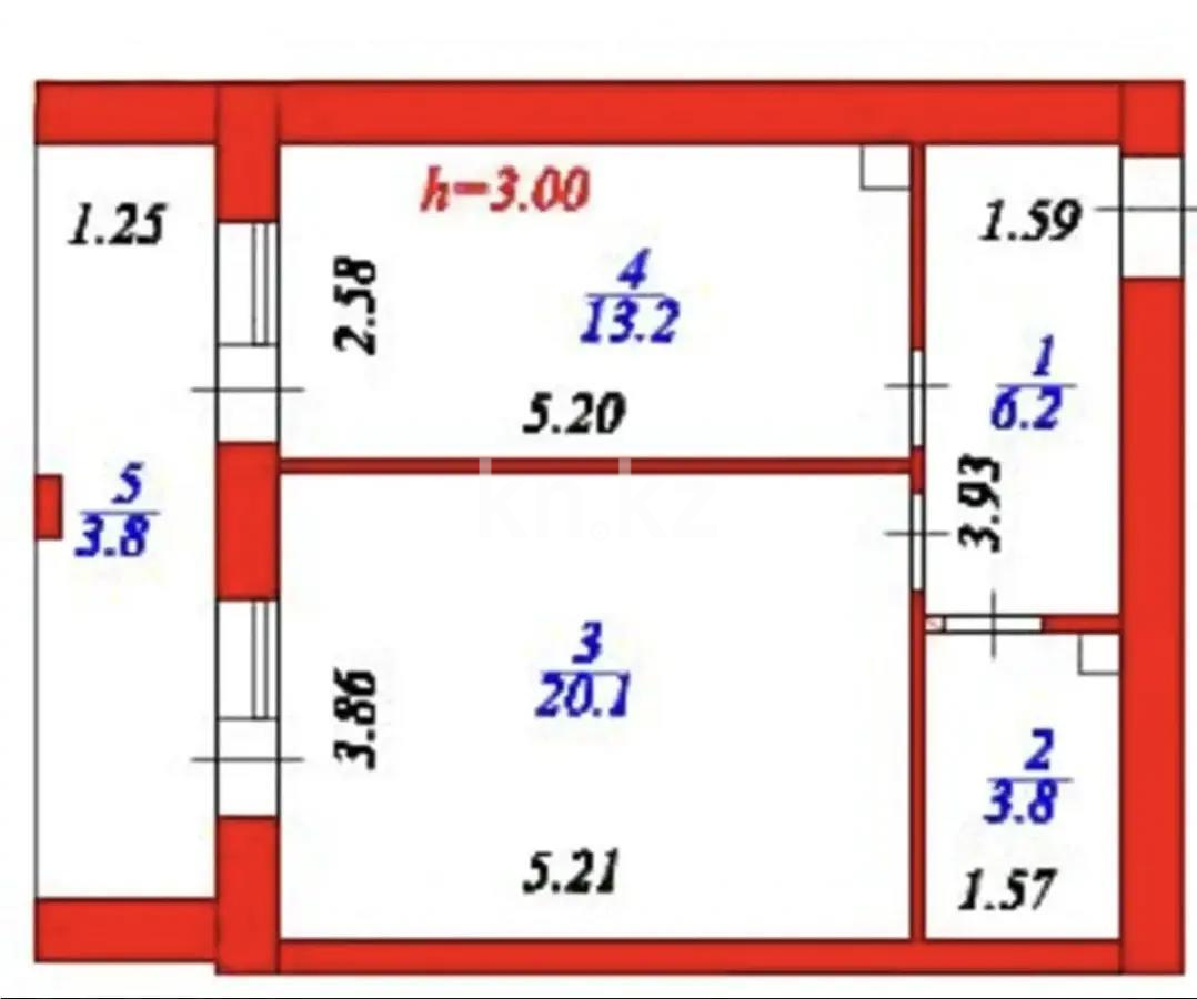 Продажа 1-комнатной квартиры, 47.1 м² в Астане