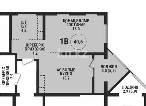 Продажа 1-комнатной квартиры, 41 м² - Продажа квартир в Бостандыкском р-не Алматы фото 1 из 1