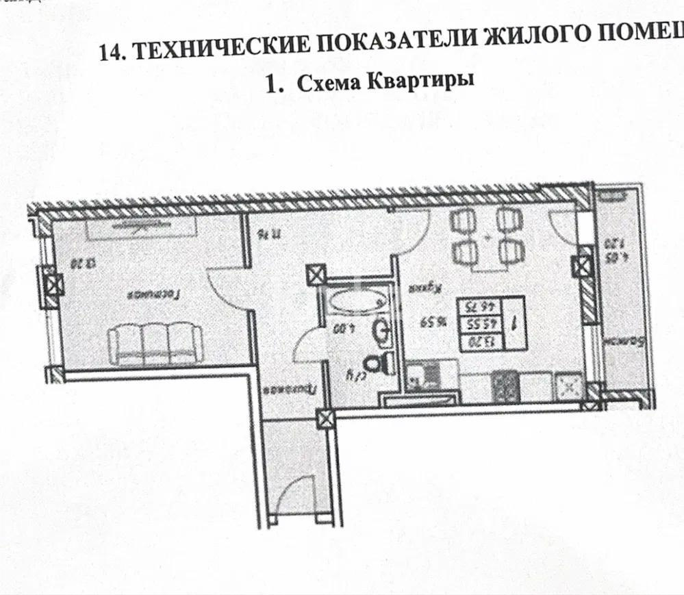 Продажа 2-комнатной квартиры, 46 м², ул. Е-128, дом  2 стр - Продажа квартир в новостройках Астаны без посредников с фото фото 1 из 1