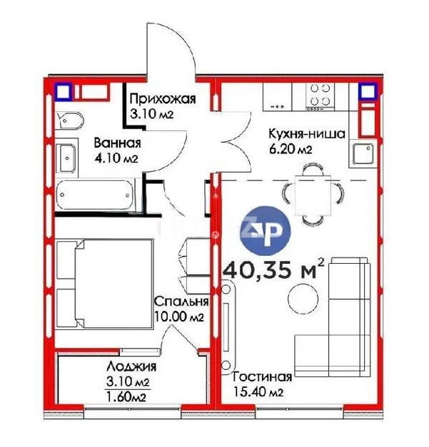 Продажа 2-комнатной квартиры, 40 м² - Продажа недвижимости в Казахстане - страница 12 фото 6 из 6