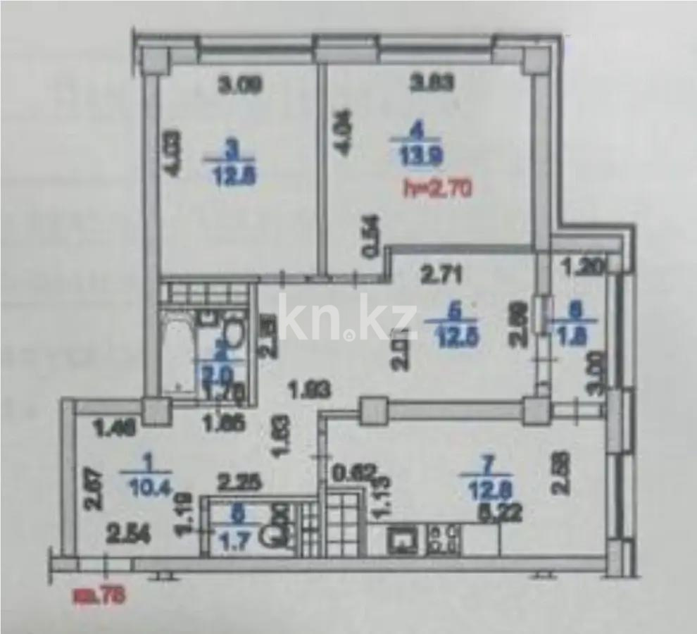 Продажа 3-комнатной квартиры, 68 м², мкр-н Дарабоз, дом  25а - Продажа  трехкомнатных квартир в новостройках Алматы фото 1 из 1