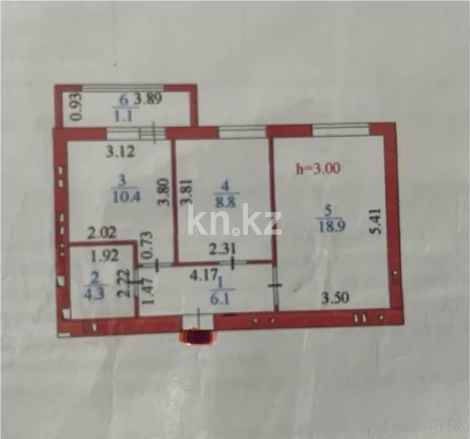Продажа 2-комнатной квартиры, 50 м², ул. Мухамедханова, дом  6 - Продажа квартир в новостройках Астаны с фото фото 1 из 1
