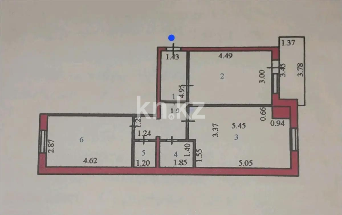 Продажа 2-комнатной квартиры, 57.2 м², пр. Сарыарка, дом  48/2 - Продажа квартир в новостройках Астаны с фото фото 6 из 6