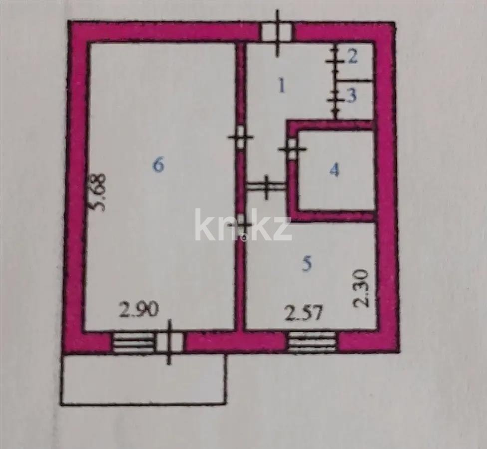 Продажа 1-комнатной квартиры, 29.6 м² в Астане