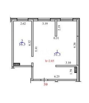 Продажа 2-комнатной квартиры, 69 м², пр. Рыскулова, дом  103/7 стр в Алматы