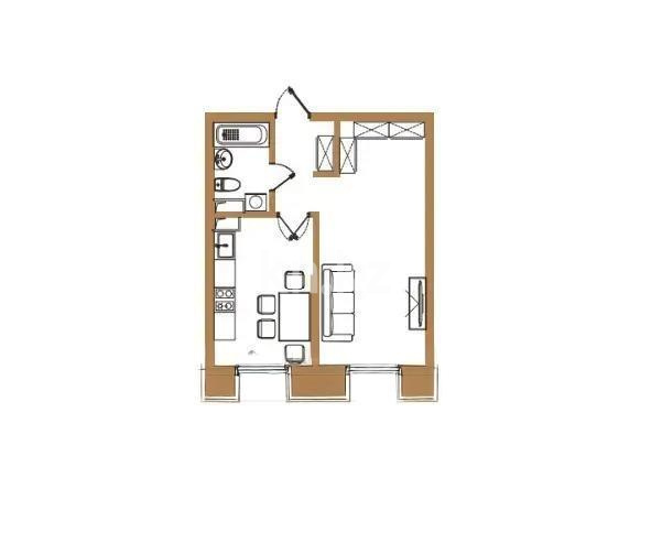 Продажа 1-комнатной квартиры, 43.8 м², ул. Байге, дом  12а/1 в Алматы