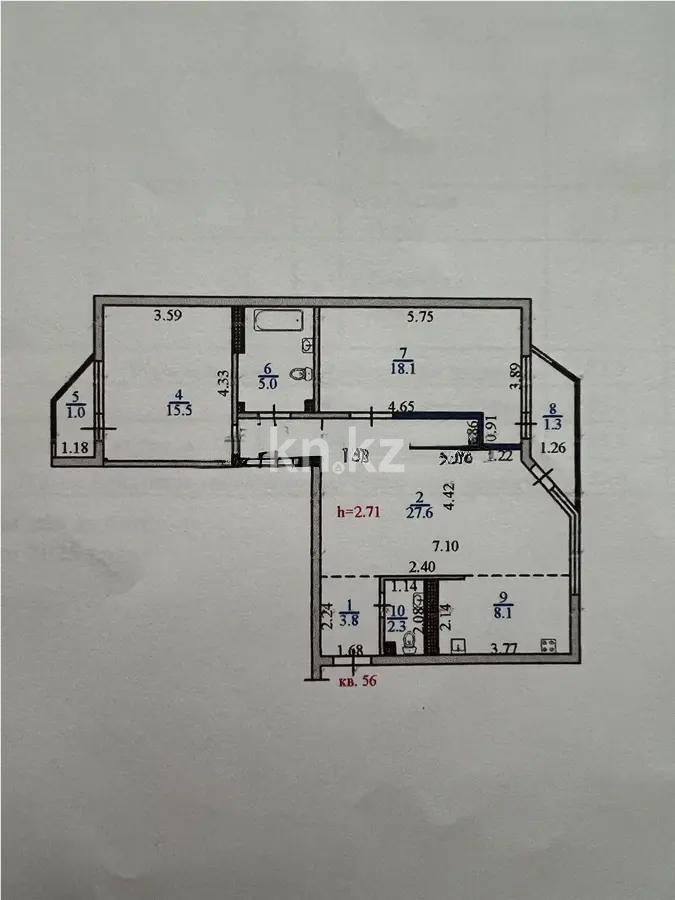 Продажа 3-комнатной квартиры, 86 м², мкр-н Думан-2, дом  2 - Продажа  трехкомнатных квартир в Алматы без посредников фото 5 из 5