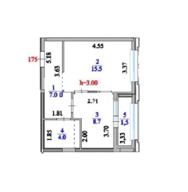 Продажа 1-комнатной квартиры, 36.7 м² в Астане