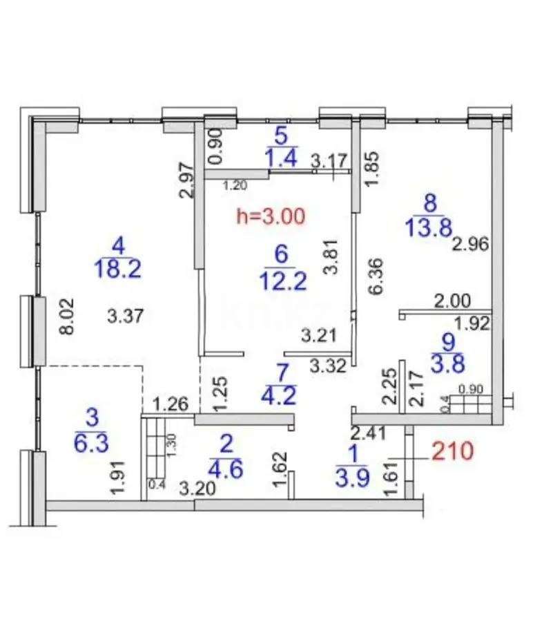 Продажа 3-комнатной квартиры, 69 м² в Алматы - фото 2