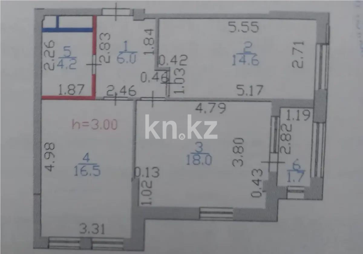 Продажа 2-комнатной квартиры, 61 м², пр. Кабанбай батыра, дом  58б/1 - Продажа  двухкомнатных квартир в новостройках Астаны фото 1 из 1