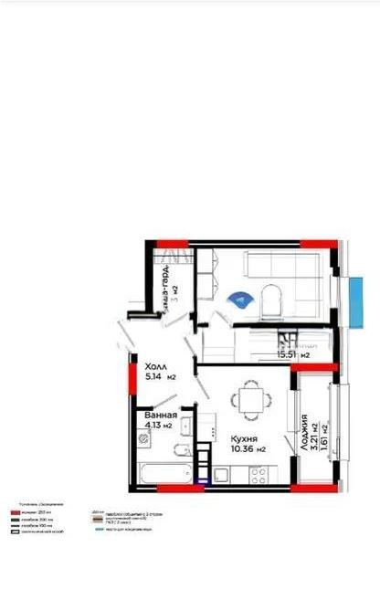 Продажа 1-комнатной квартиры, 39.34 м², ул. Е-321, дом  6/2 в Астане - фото 2