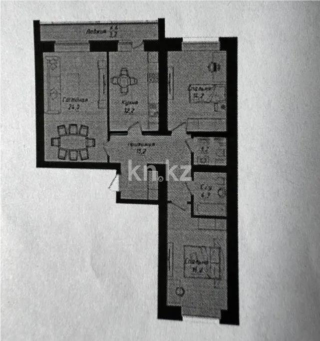 Продажа 3-комнатной квартиры, 92.5 м² в Астане