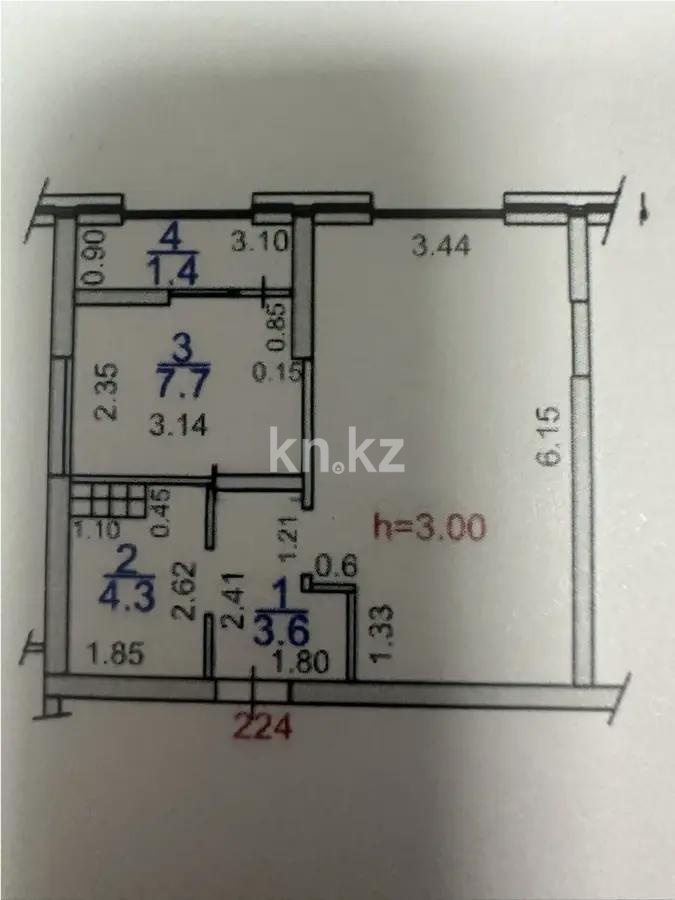 Продажа 1-комнатной квартиры, 37.4 м², ул. Толе би, дом  290/1 в Алматы