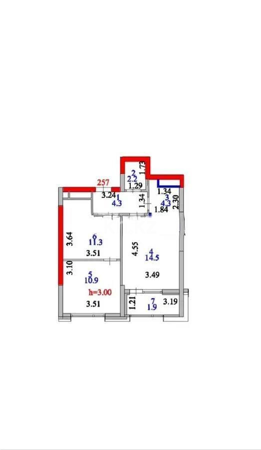 Продажа 2-комнатной квартиры, 51 м², пр. Улы Дала, дом  29/1 - Продажа квартир в Астане фото 4 из 4