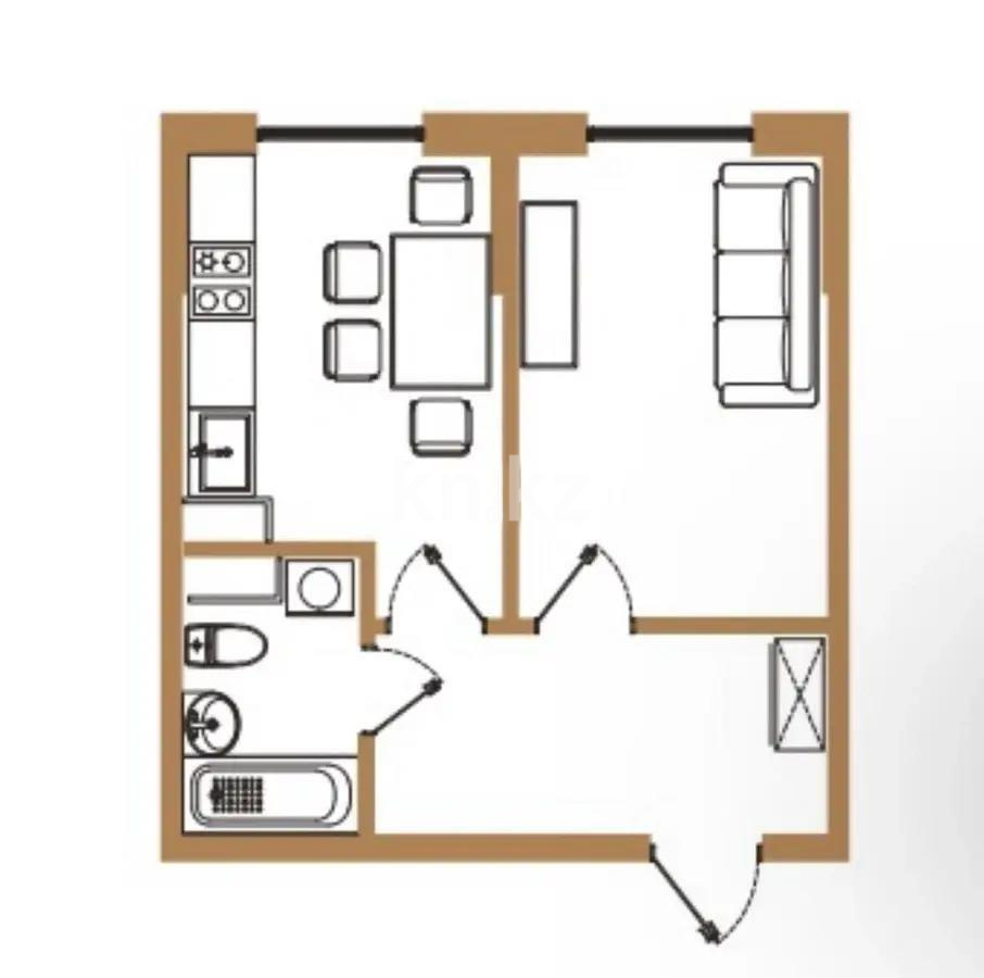 Продажа 1-комнатной квартиры, 35 м² - Продажа однокомнатных квартир от собственников в Алматы фото 1 из 1