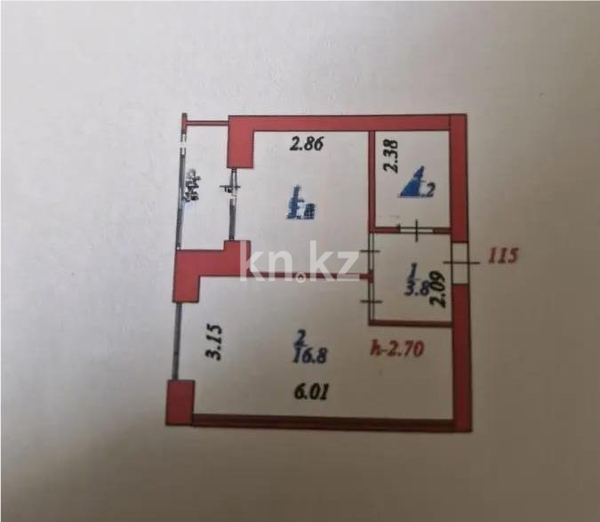 Продажа 1-комнатной квартиры, 36.5 м² в Астане