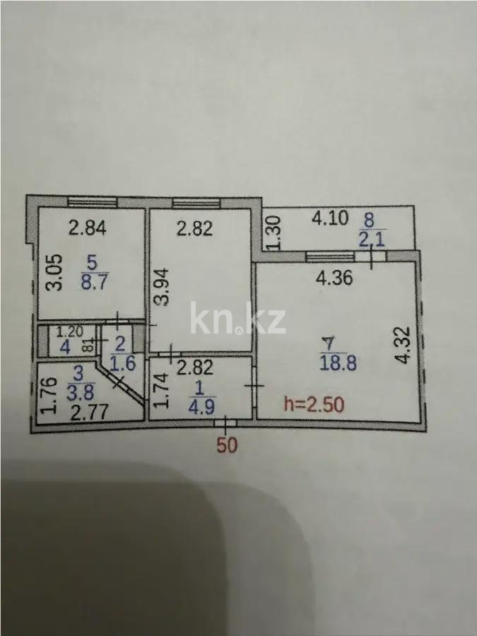 Продажа 2-комнатной квартиры, 52 м² - Продажа двухкомнатных квартир от собственников в Караганде фото 7 из 7