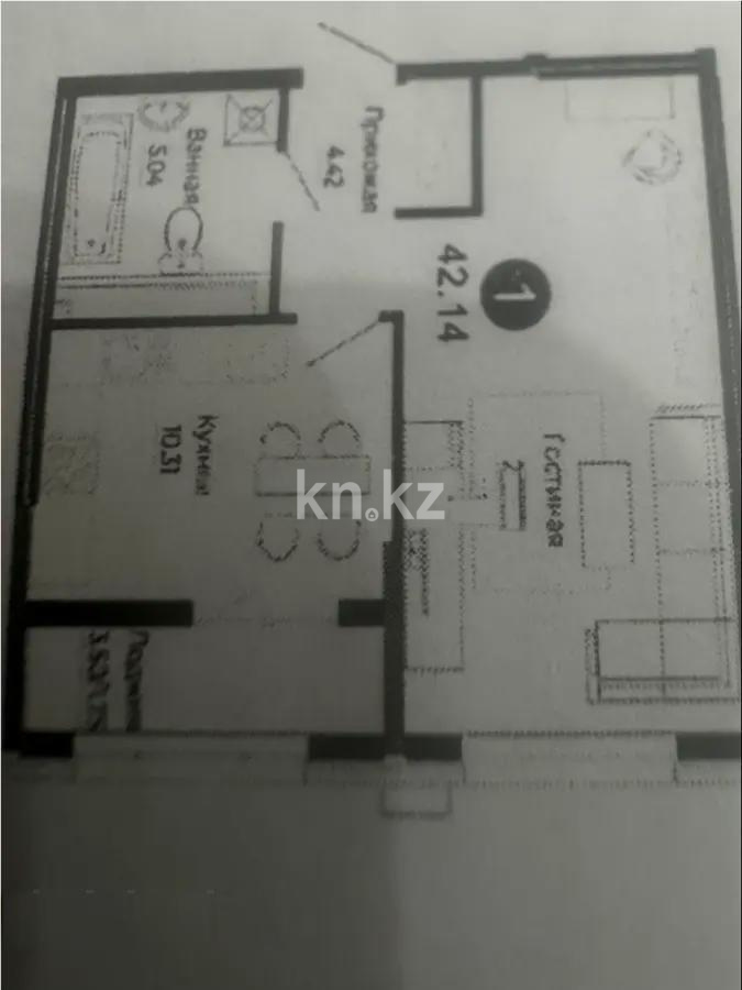 Продажа 1-комнатной квартиры, 42.14 м², ул. Е-882, дом  7 - Продажа квартир в Астане без посредников фото 1 из 1