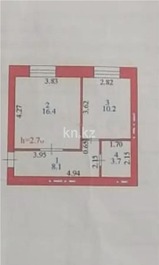 Продажа 1-комнатной квартиры, 38 м², пр. Абылай хана, дом  62 - Продажа  однокомнатных квартир в Астане фото 3 из 3