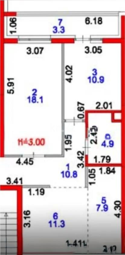 Продажа 3-комнатной квартиры, 65 м², ул. Е-797, дом  7 в Астане - фото 4