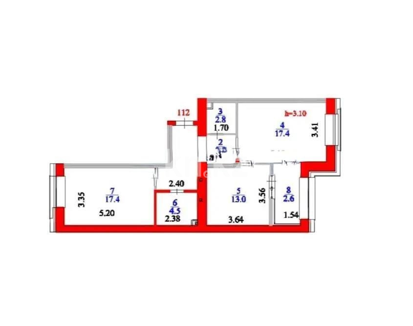 Продажа 2-комнатной квартиры, 67 м² в Астане