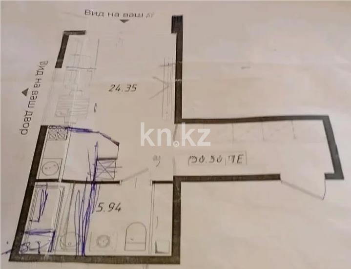 Продажа 1-комнатной квартиры, 30 м², ул. Байтурсынова, дом  16 - Продажа  однокомнатных квартир в Астане фото 1 из 1