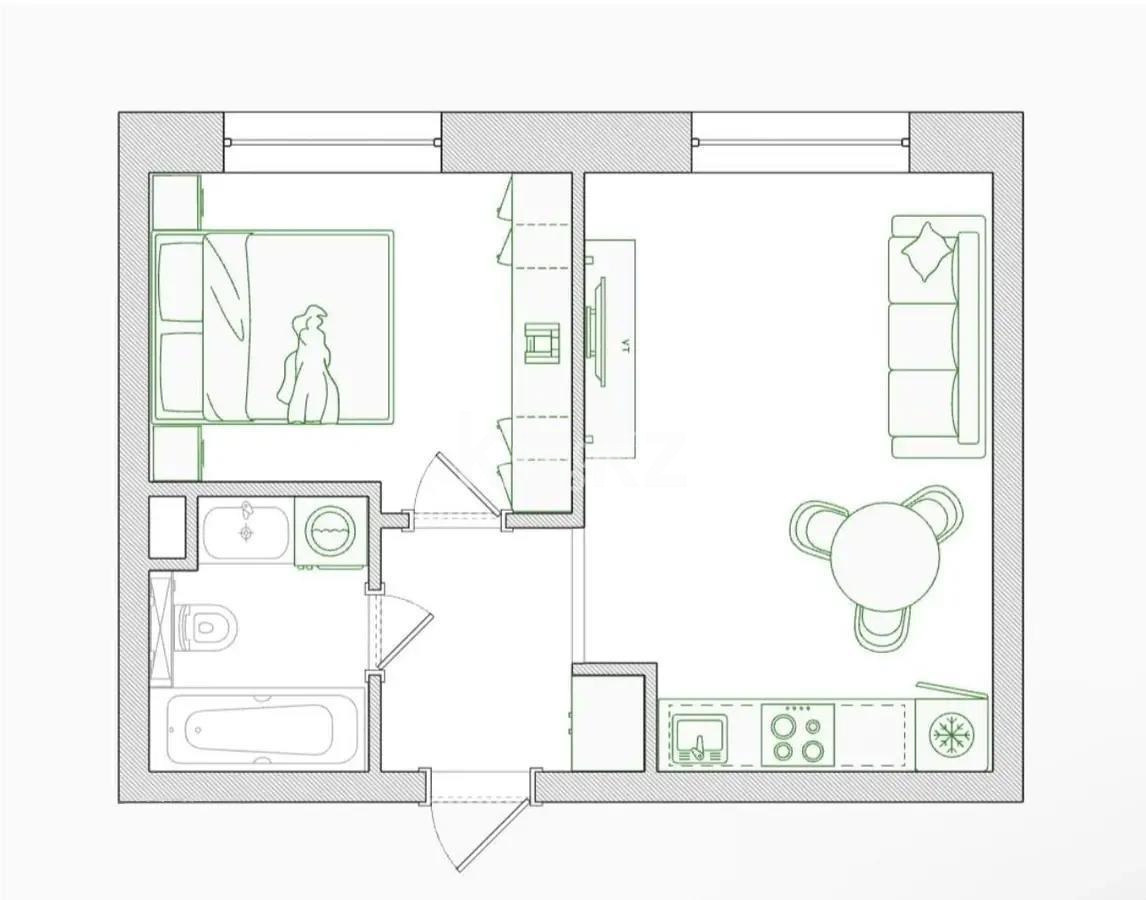 Продажа 2-комнатной квартиры, 33 м² в Астане - фото 3