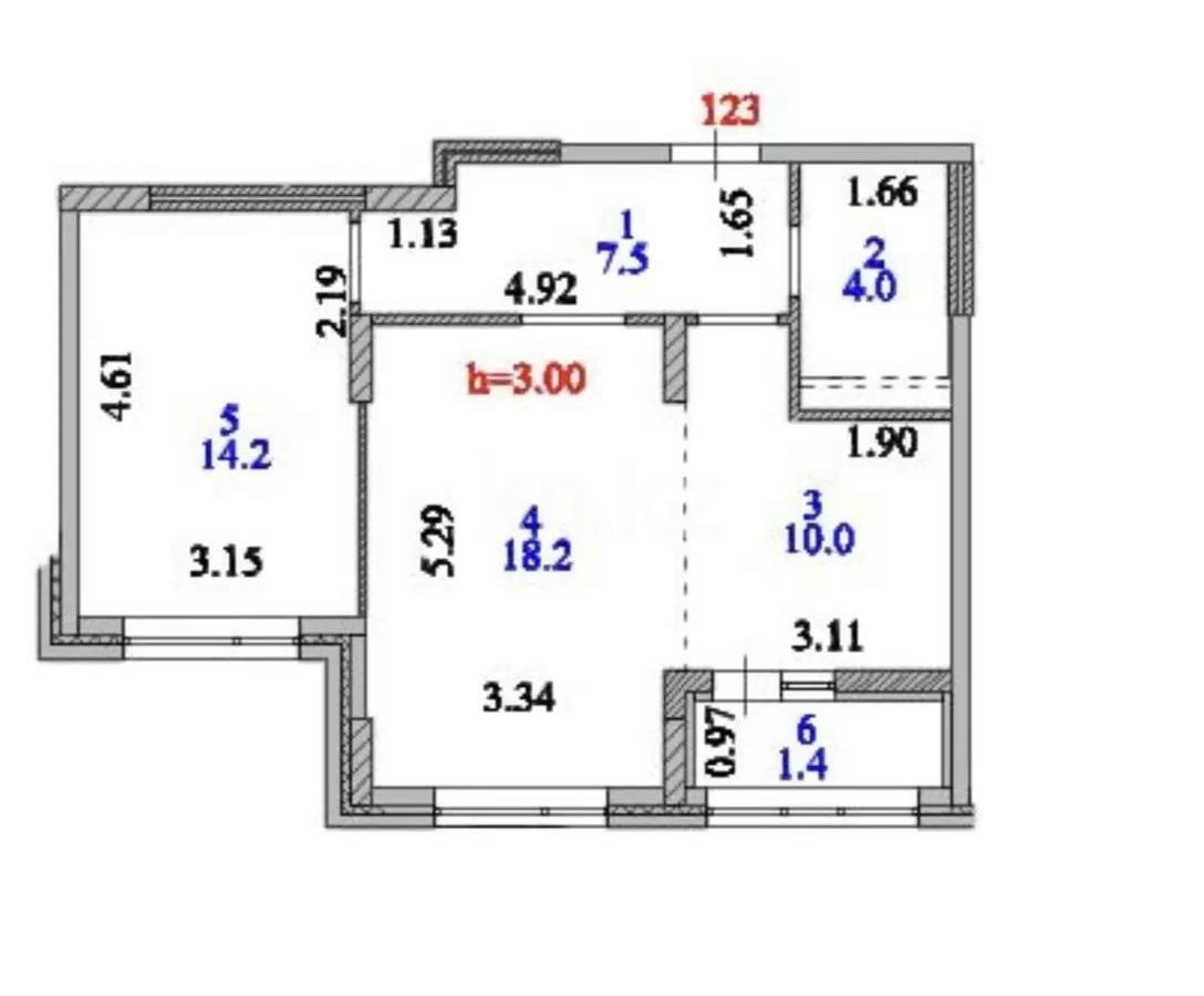 Продажа 2-комнатной квартиры, 55.61 м² - Продажа квартир в Астане - страница 4 фото 1 из 1