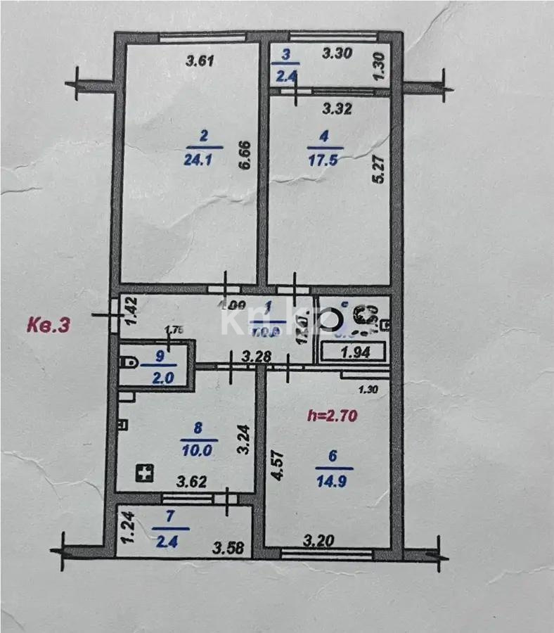 Продажа 3-комнатной квартиры, 85.4 м², мкр-н Зердели, дом  1/148 в Алматы - фото 7