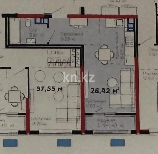 Продажа 1-комнатной квартиры, 28.42 м² в Алматы
