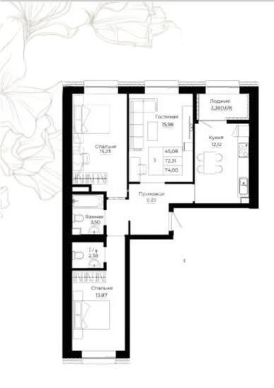 Продажа 3-комнатной квартиры, 74 м² - Продажа квартир в Астане без посредников - страница 4 фото 1 из 1