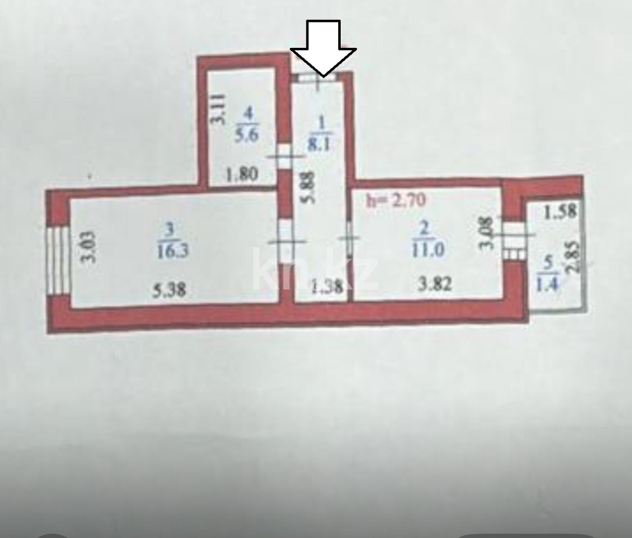 Продажа 2-комнатной квартиры, 44 м², ул. Акан Серы, дом  18 в Астане - фото 13