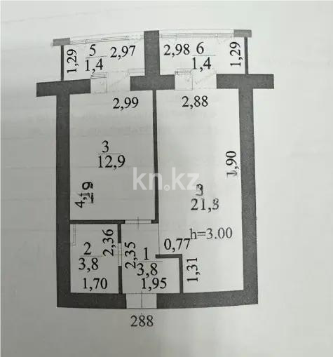 Продажа 1-комнатной квартиры, 44.6 м² - Продажа квартир в новостройках Астаны без посредников с фото фото 1 из 2