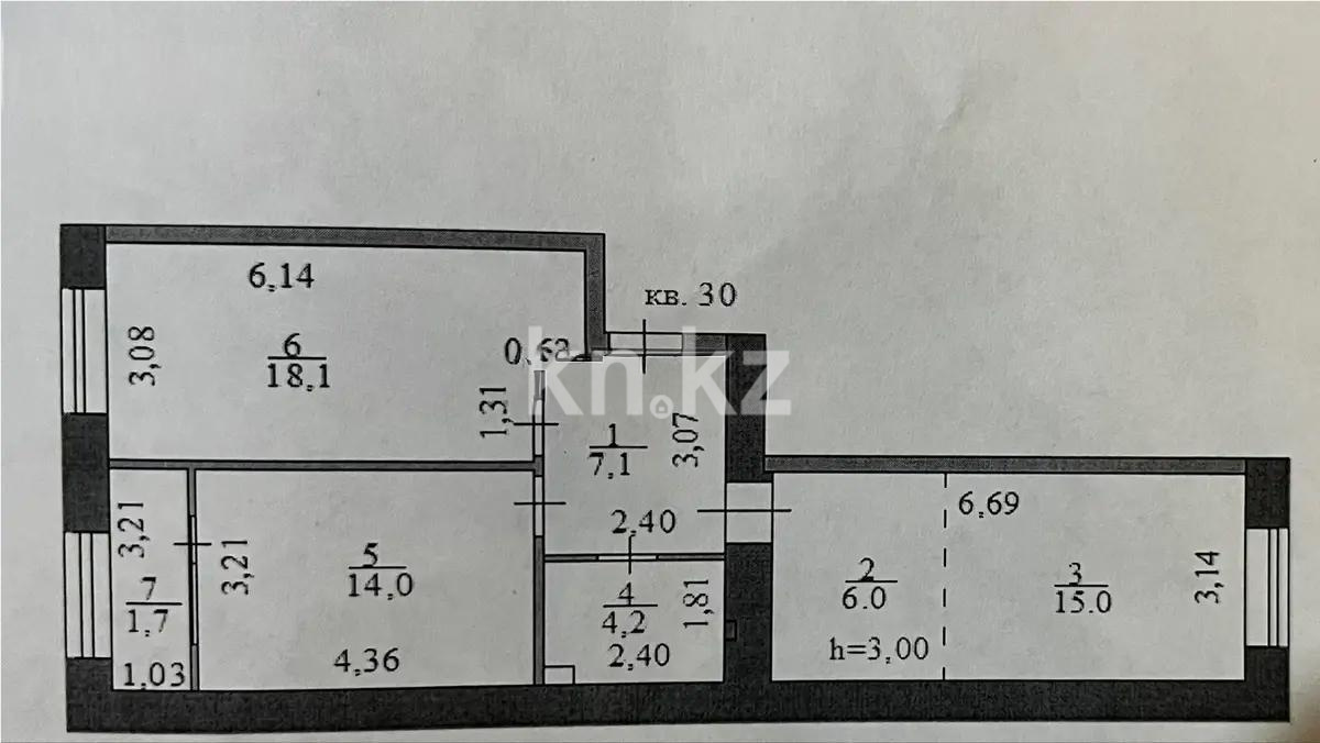 Продажа 3-комнатной квартиры, 67.8 м², ул. Е-15, дом  13 - Продажа  трехкомнатных квартир в Астане без посредников фото 5 из 5