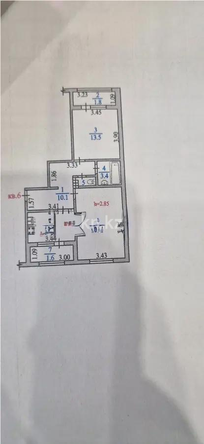 Продажа 2-комнатной квартиры, 57.2 м², мкр-н Жетысу-1, дом  34 - Продажа квартир в Алматы фото 1 из 1