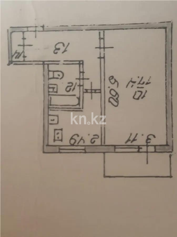 Продажа 1-комнатной квартиры, 32.8 м², мкр. Айнабулак-2, дом  61 в Алматы - фото 3