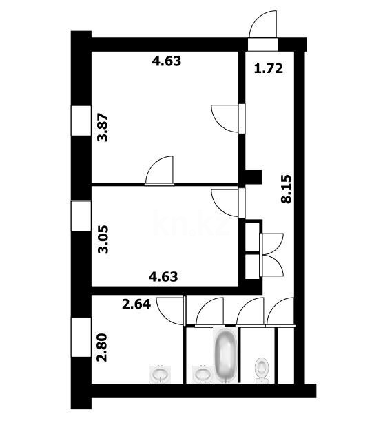 Продажа 2-комнатной квартиры, 60 м² - Продажа двухкомнатных квартир в кирпичном доме в Усть-Каменогорске фото 14 из 14