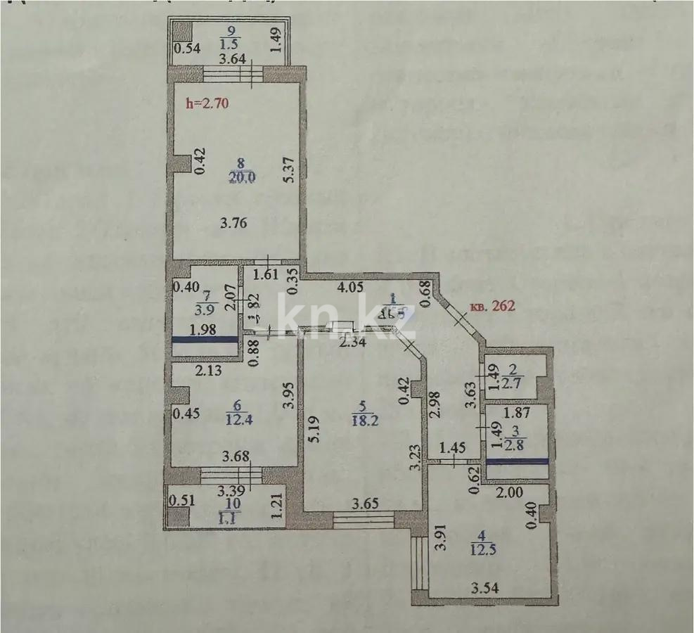 Продажа 3-комнатной квартиры, 91 м², пр. Тлендиева, дом  44а в Астане - фото 2