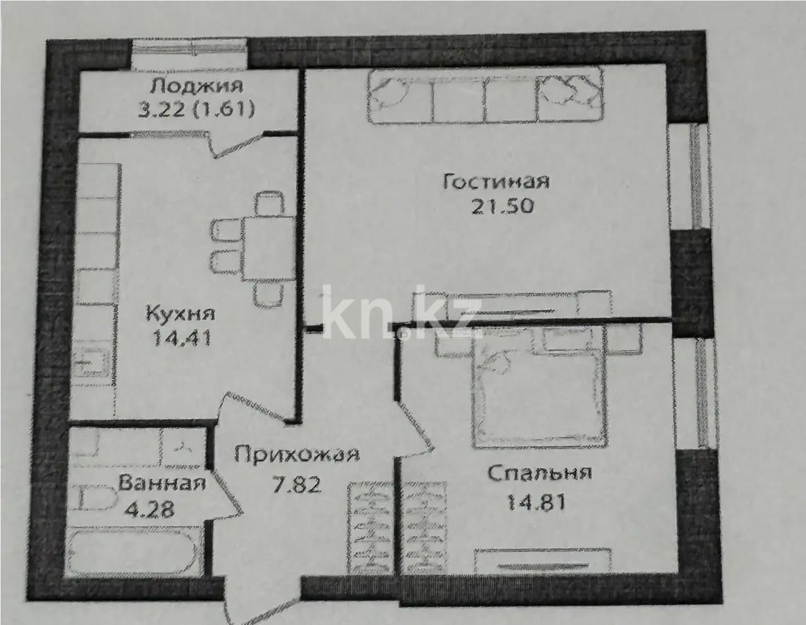 Продажа 2-комнатной квартиры, 66 м² в Астане