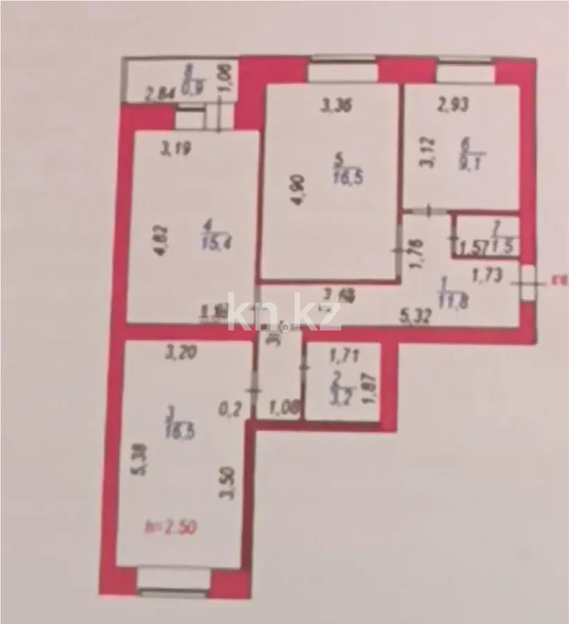 Продажа 3-комнатной квартиры, 74.18 м², ул. Азербаева, дом  8 в Астане - фото 2