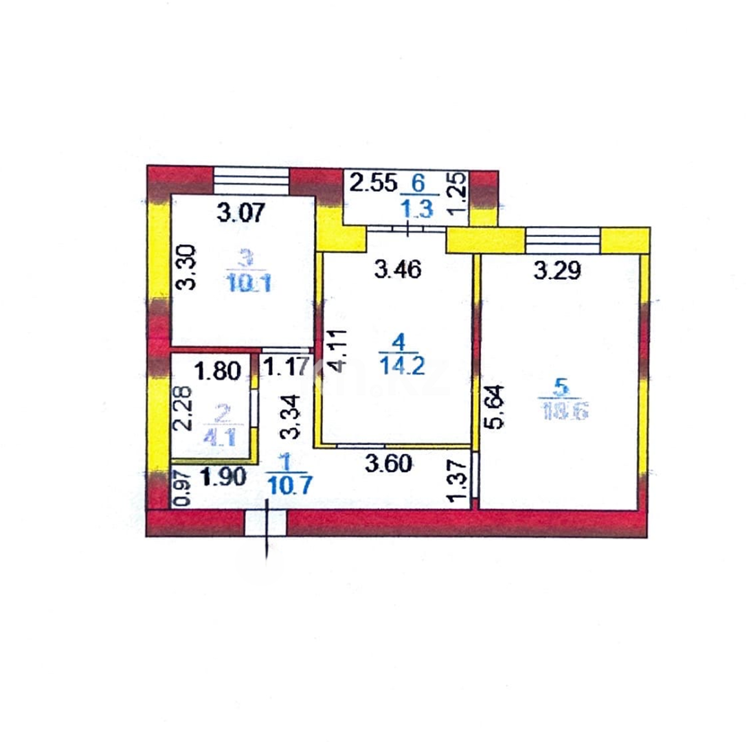 Продажа 2-комнатной квартиры, 59 м², ул. Муканова, дом  86 - Продажа  двухкомнатных квартир в Караганде фото 11 из 31