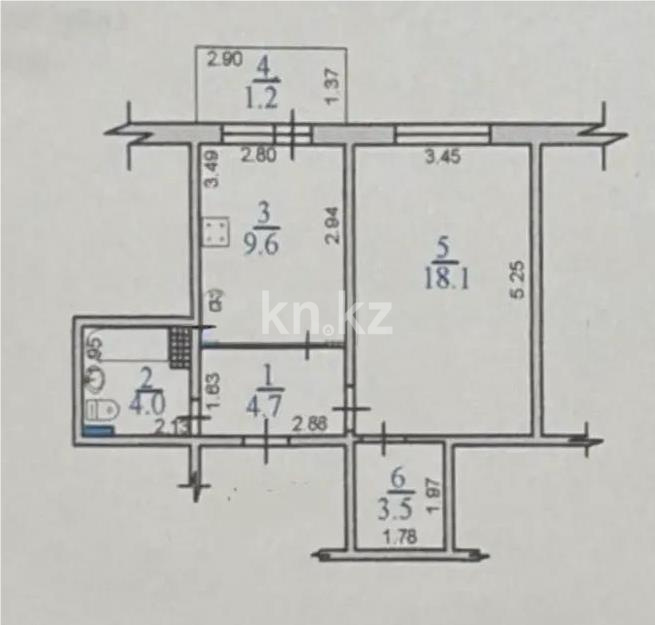 Продажа 1-комнатной квартиры, 41.1 м² - Недвижимость в Алматы - страница 23 фото 4 из 4