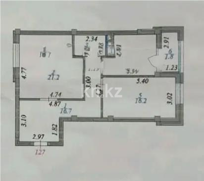 Продажа 2-комнатной квартиры, 70.6 м² в Астане