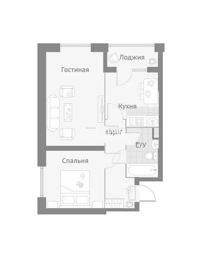 Продажа 2-комнатной квартиры, 55 м², ул. Омарова, дом  3 - Продажа  двухкомнатных квартир в новостройках Алматы без посредников фото 9 из 9