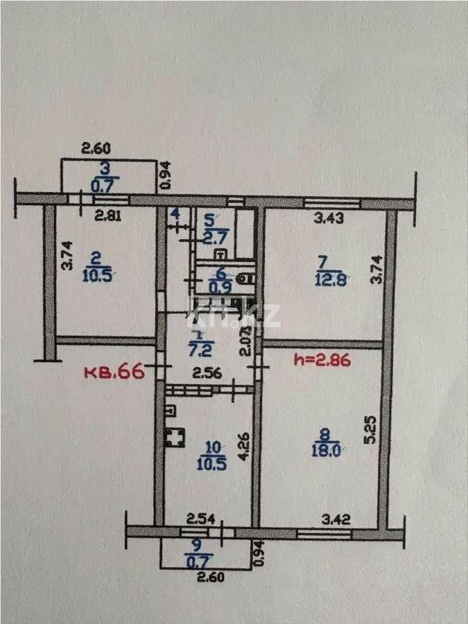Продажа 3-комнатной квартиры, 66 м² - Продажа квартир в Казахстане - страница 17 фото 7 из 7